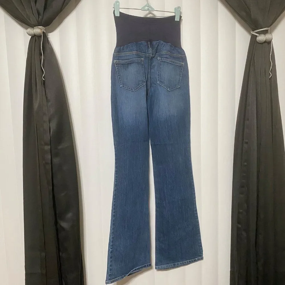 Old Navy Maternity Denim blue jeans.  Panel provides gentle back support as your - Picture 4 of 7